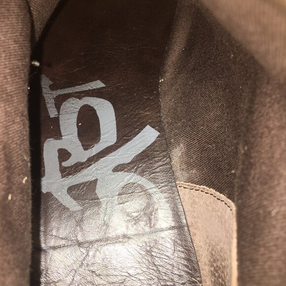 OTBT bootie Womens 8 tan Tilton desert genuine leather ankle zip Moto Hipster - Picture 5 of 7